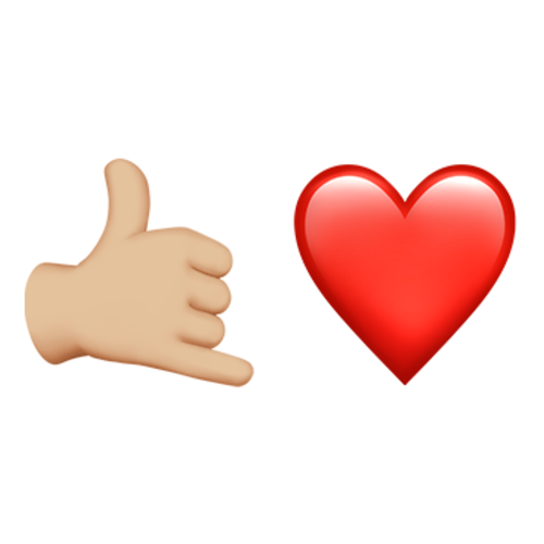 🤙🏼❤ Emoji Domain iOS rendering